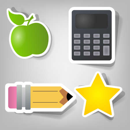 set of design elements to advertise the school timeのイラスト素材