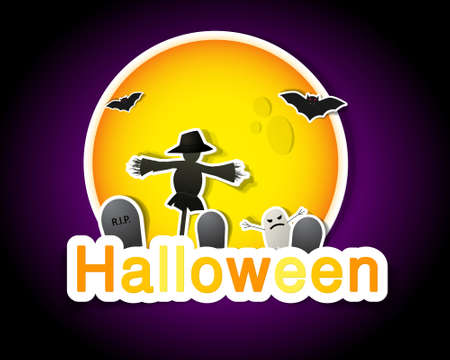 symbols of Halloween for posterのイラスト素材