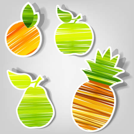 set of design elements for advertising fresh fruitのイラスト素材