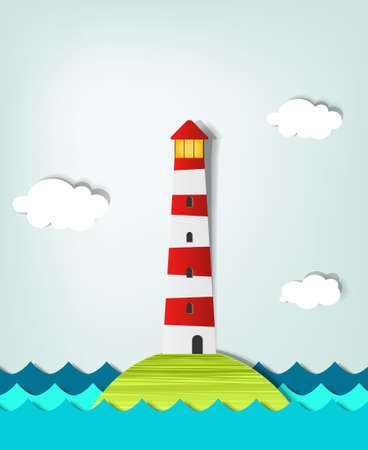 Solitary Island lighthouseのイラスト素材
