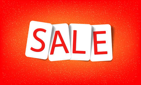 word sale on a red backgroundのイラスト素材