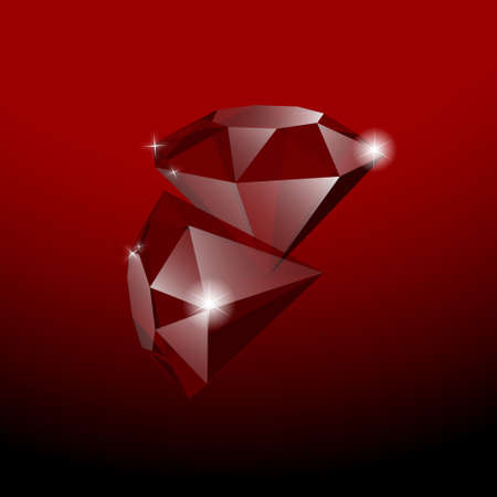 two red gemsのイラスト素材