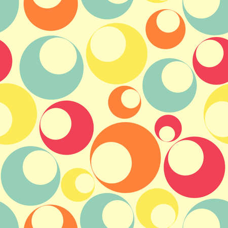 seamless pattern of multi-colored circular shapesのイラスト素材