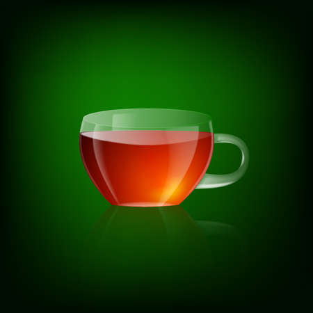 transparent cup of teaのイラスト素材