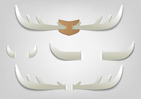 creative paper horn  vector setのイラスト素材