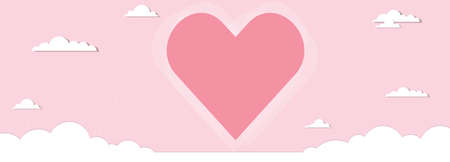 heart in the cloudsのイラスト素材