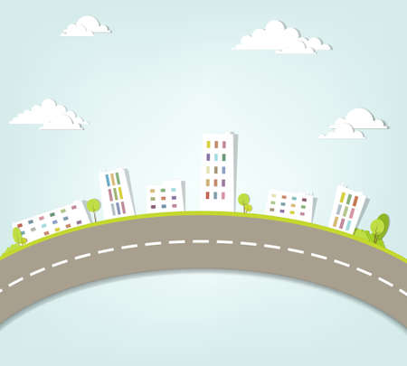 urban landscapeのイラスト素材