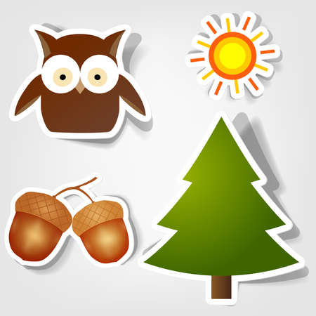 set of stickersのイラスト素材