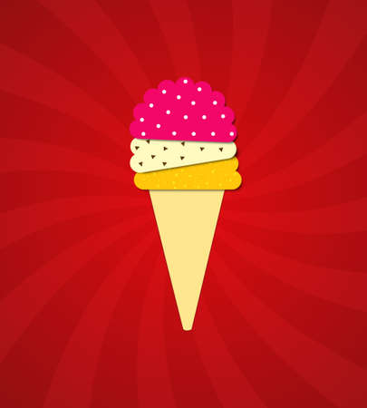 ice cream postrerのイラスト素材