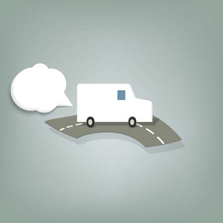 white vanのイラスト素材