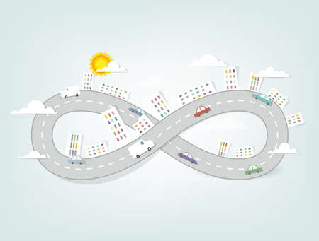 creative cartoon urban landscape