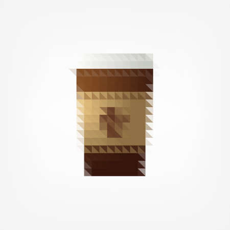 pixel coffee cupのイラスト素材