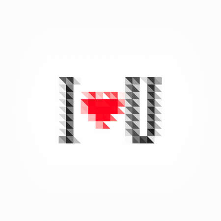 pixel love youのイラスト素材