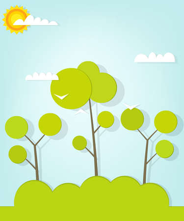 forest landscapeのイラスト素材