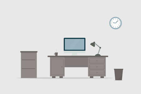 Office workplace. Computer desk.のイラスト素材