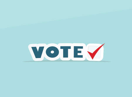 vote sign. vector flat iconのイラスト素材