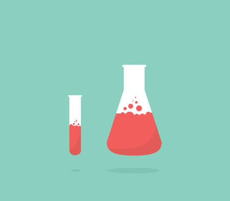 cartoon chemical test tube