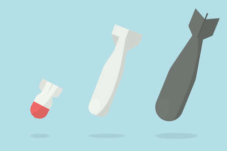 Set of bomb iconsのイラスト素材