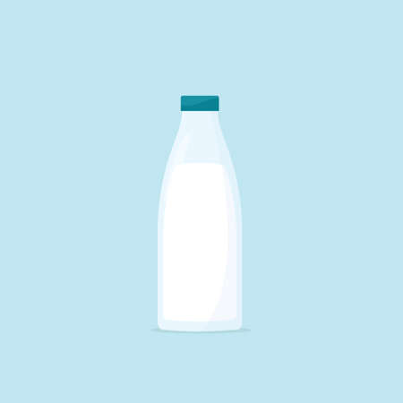 glass milk bottle.のイラスト素材