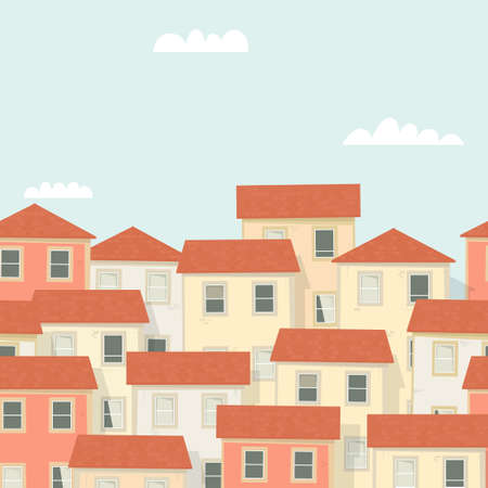 city landscape seamlessのイラスト素材