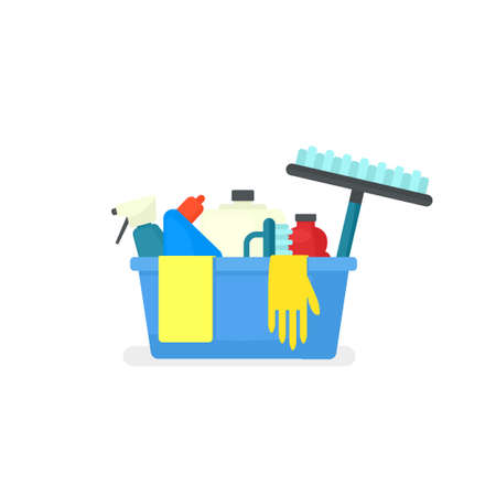 cleanind supplies conceptのイラスト素材