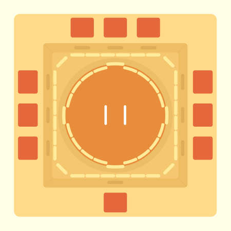 sumo arena top viewのイラスト素材