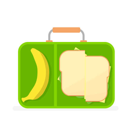 school lunch boxのイラスト素材