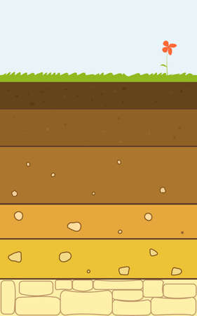 soil layers vectorのイラスト素材