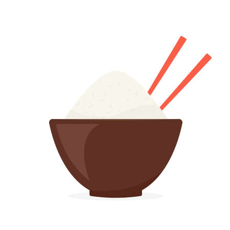 full rice bowlのイラスト素材