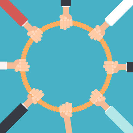 hand holding ropeのイラスト素材