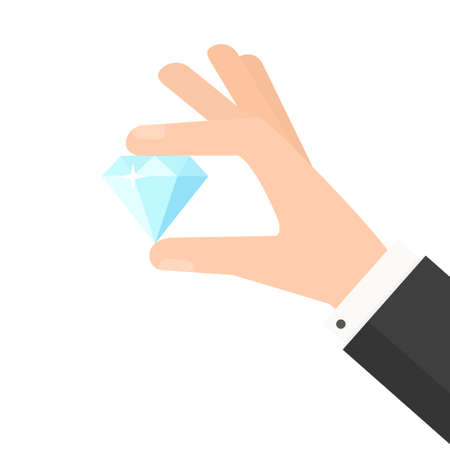 hand holding diamondのイラスト素材