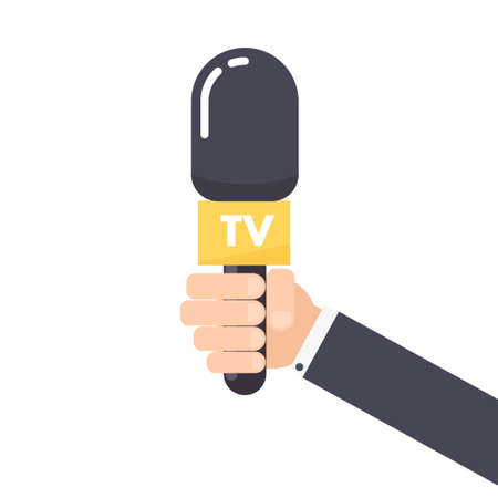 hand holding microphoneのイラスト素材