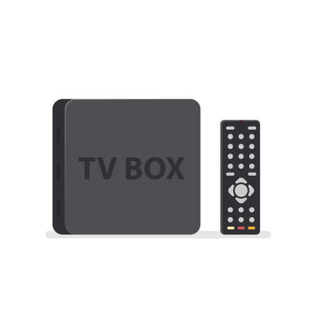 tv box icon. Vector illustration isolated on white backgroundのイラスト素材