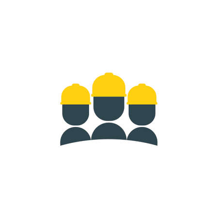 Builders icon in hard hatのイラスト素材