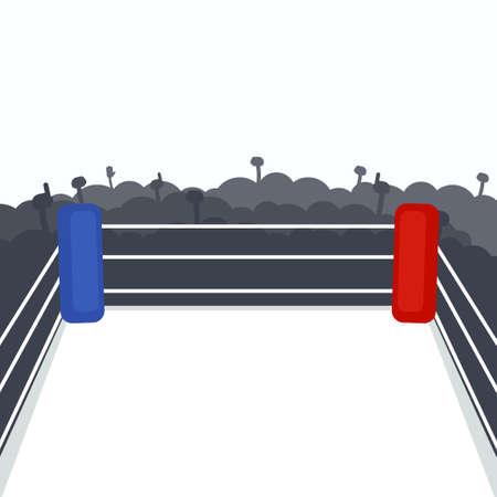 empty boxing ringのイラスト素材
