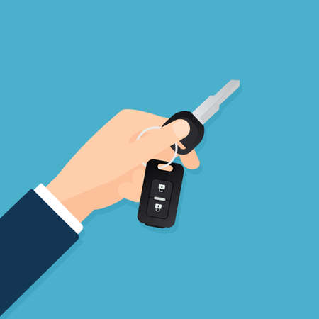 hand holding key carのイラスト素材