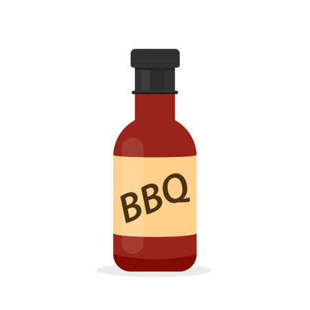 barbecue sauce bottle iconのイラスト素材