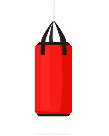red punching bag for boxingのイラスト素材