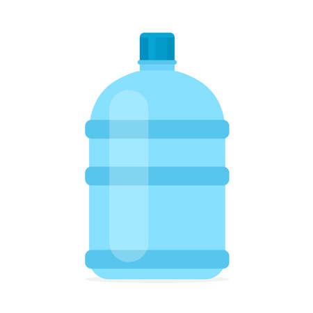 Big bottle of water. Vector illustration isolated on white background.のイラスト素材