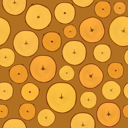 Logs cross section patternのイラスト素材
