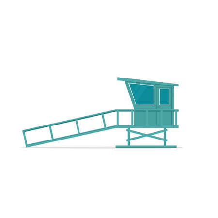 Wooden lifeguard standのイラスト素材