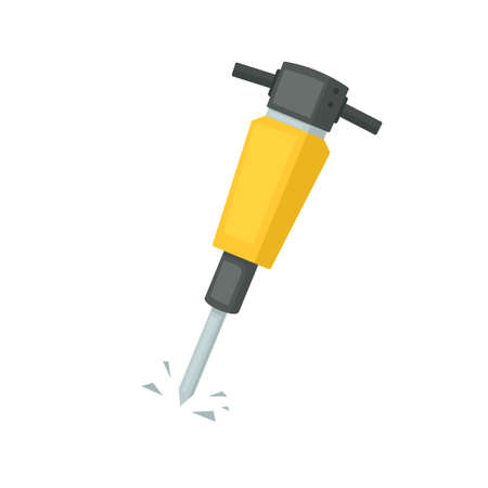 Cartoon pneumatic hammerのイラスト素材