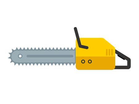 Chainsaw flat iconのイラスト素材