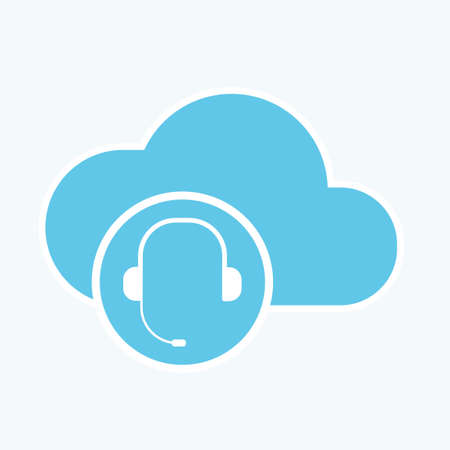 cloud call center iconのイラスト素材
