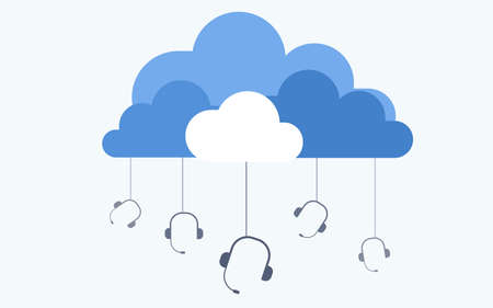 Cloud Based Call Centerのイラスト素材