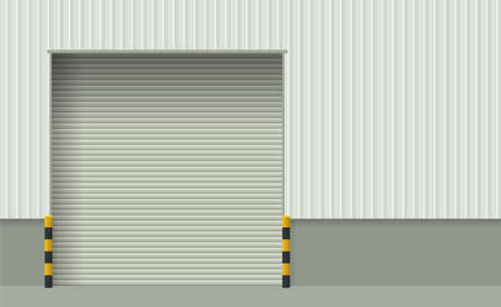Roller shutter warehouse doorのイラスト素材
