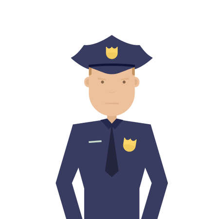 police officer portraitのイラスト素材