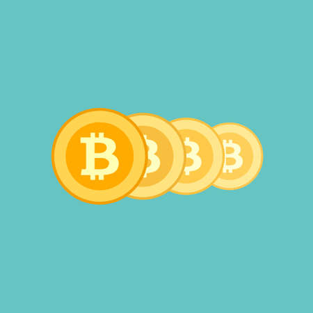 bitcoin coins patternのイラスト素材