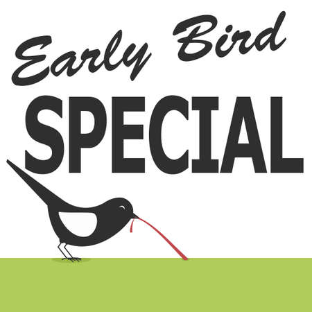 early bird special posterのイラスト素材