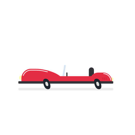 cartoon convertible carのイラスト素材
